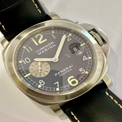 Panerai Luminor Marina, Mostrador cinza 44mm, Com caixa e com documentos (2002) Ref: PAM00086