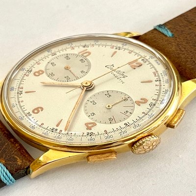 Breitling Vintage chronograph Cadette 18k Pink gold
