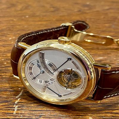 Breguet Rare TOURBILLON Power reserve Thermometer 18k Yellow gold Full Set